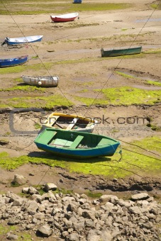 boats in low tide