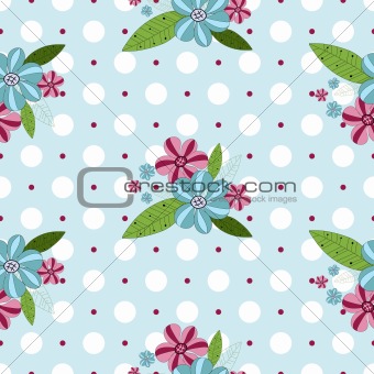 Seamless gentle floral pattern