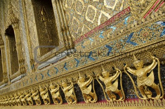 grand palace temple detail bangkok thailand