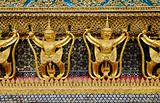 grand palace temple detail bangkok thailand