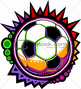 Soccer Ball Colorful Mosaic Vector Design