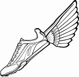 Track Shoe with Wing Vector Illustration