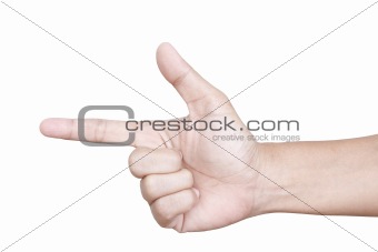 Woman hand pointing