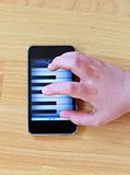Playing piano on modern touch screen phone