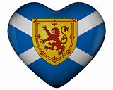 Heart with flag of scotland
