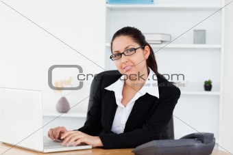 Young businesswoman at workplace