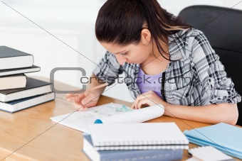 Young student doing homework