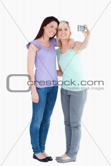 Charming women with a camera