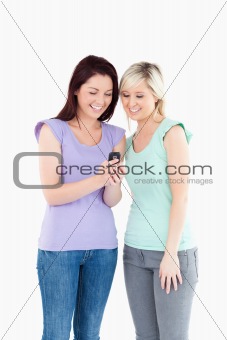 Charming Women with a phone