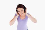 Young Woman with headphones