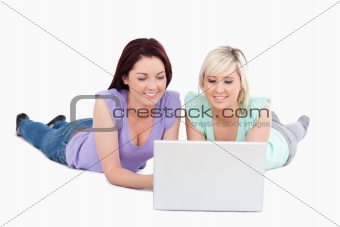 Cute women with a laptop