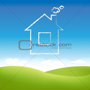 Abstract House In Sky