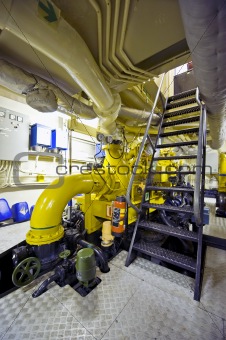 Tugboat\'s engine room
