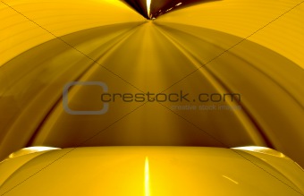 A car driving through a tunnel