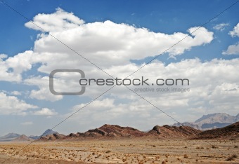 desert landscape near yazd iran