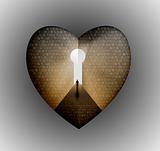 Man enter key heart