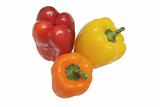 Three peppers isolated