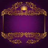 royal symbols on a purple background