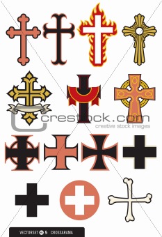 Set of 14 Cross designs