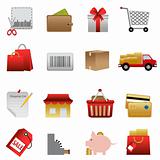 Shopping related icon set