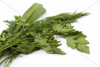 Salad leaves and herbs