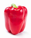 Red sweet pepper on a white background