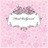 Floral background with frame