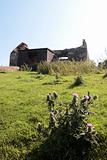 old abandoned irish cottage ruin