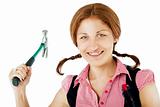 Woman braids hammer braces