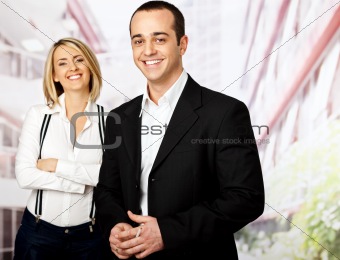 smiling business people