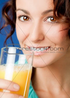 Woman orange juce
