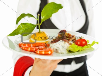 waitress seafood salad