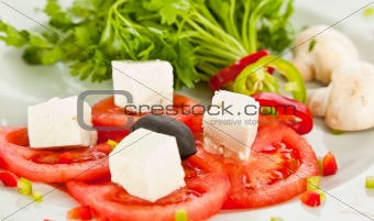 Tomato and cheese salad