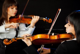 Beautiful violinists