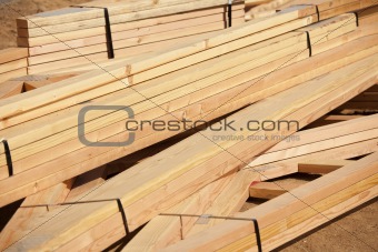 Abstract of Construction Framing Wood Stack.