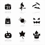 black halloween icons