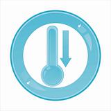 glossy thermometer sign