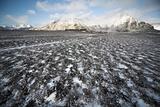 Typical Arctic autumn landscape - snow on tundra