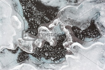 Ice shapes - structure of frozen water