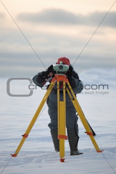 Surveyour at work