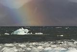 Rainbow in the Arctic fjord - Spitsbergen
