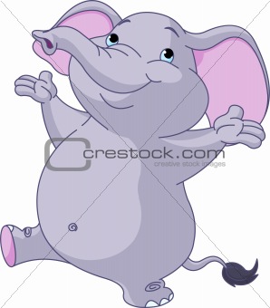 Cute   dancing elephant 