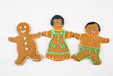 Gingerbread cookie friends.