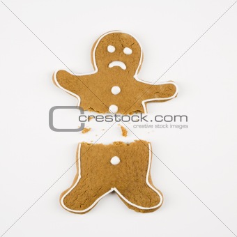 Broken gingerbread man.