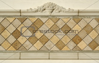 Ornate Tiled Blank Wall Sign