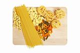 Set of uncooked pasta