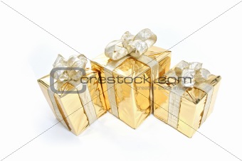 Gold Christmas Present