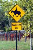 Horse Crossing Sign