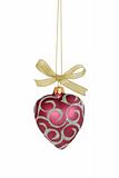 Christmas ball isolated / with clipping path / heart