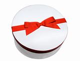 Round gift red labeled